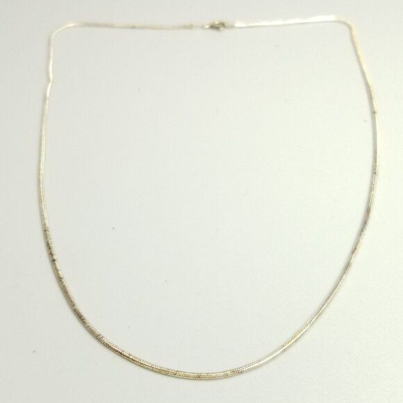 Vintage Sterling Silver Snake Chain Necklace, 18 Inches Long, 925 Milor - Picture 3 of 7